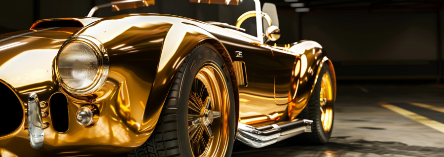 Golden plated car picture