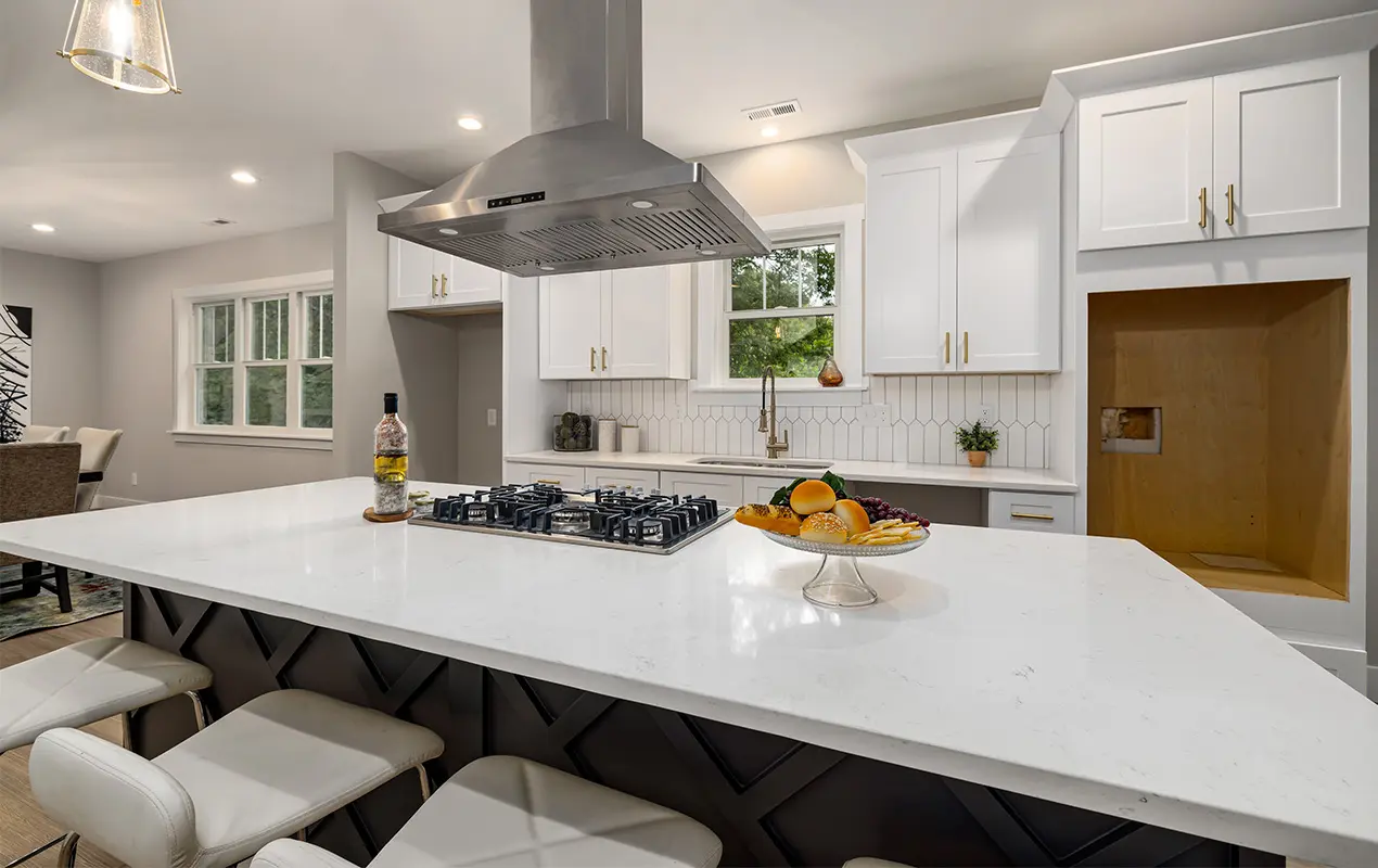 kitchen island with stove