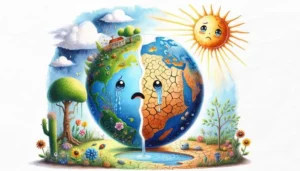 Environment is the drawn out examples of temperature, precipitation, and climate.