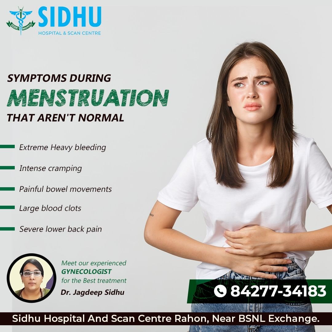 Having symptoms during menstruation that aren't normal then consult an lady gynecologist for better health guidance.