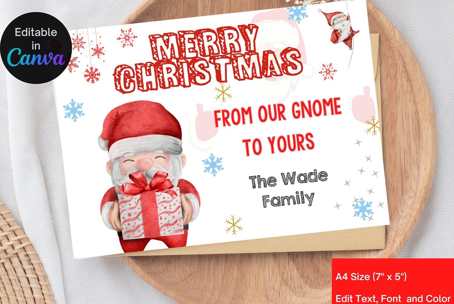 Customisable Christmas Card Template