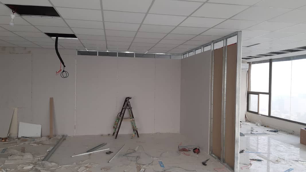 Office gypsum partition