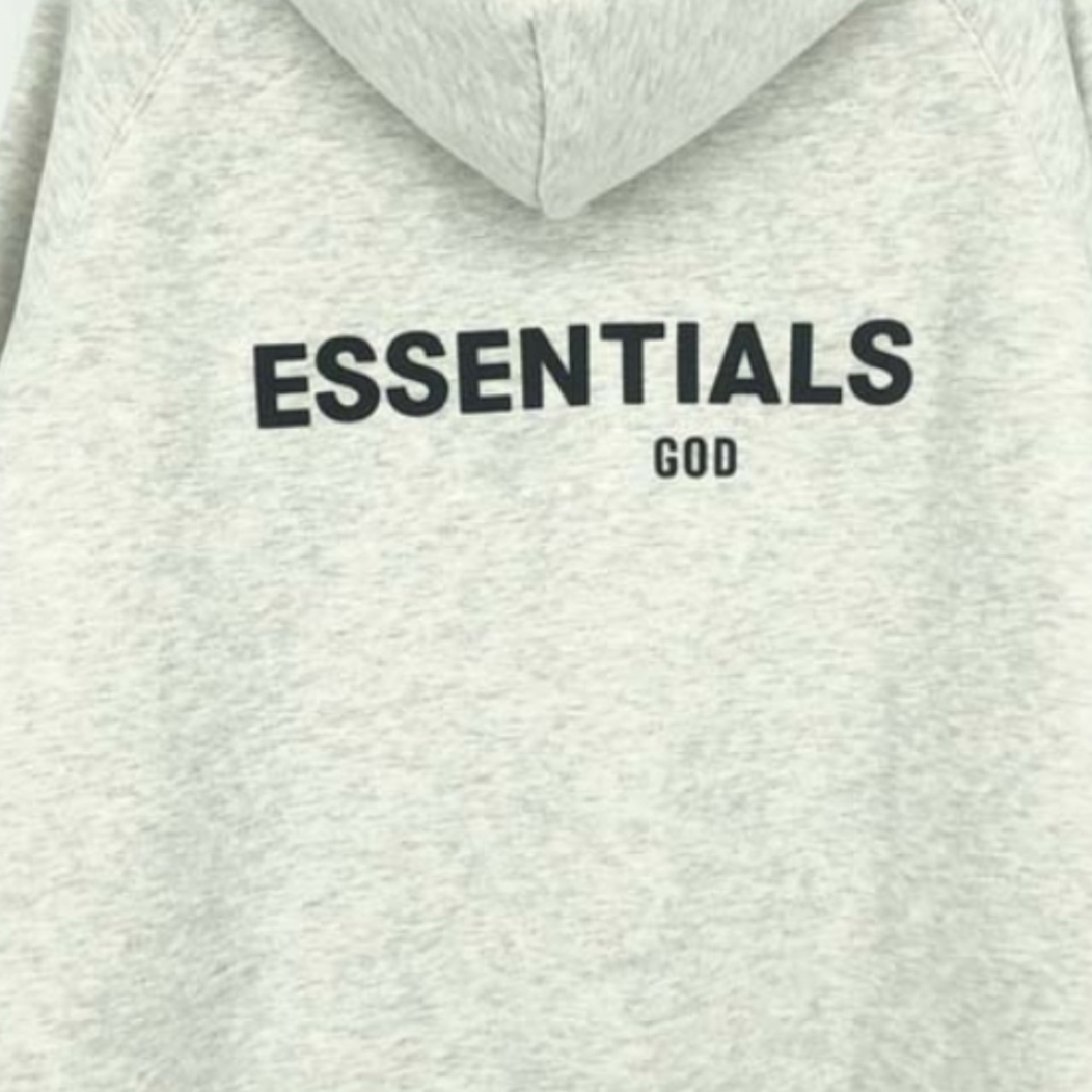 Essentials-Fleeces-Thick-Light-Grey-Hoodie