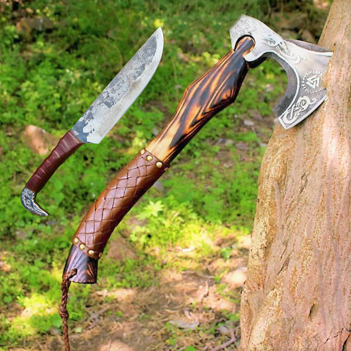 Authentic Handmade Viking Axe | Real Forged Carbon Steel Hatchet