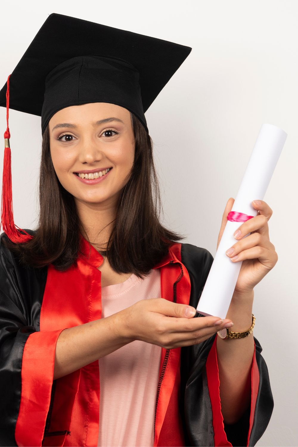Student receiving mass communication honours degree