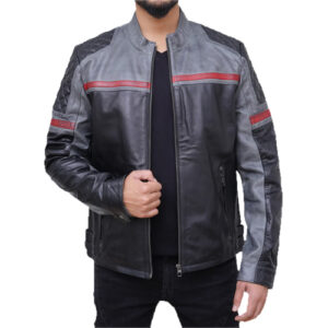 Retro Style Motorcycle Leather Jacket