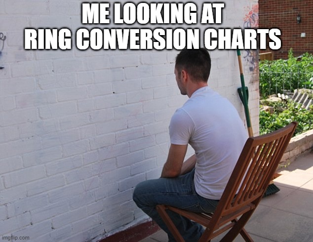 Watching Paint Dry - Ring conversion Charts - Ddreamer Jewelry