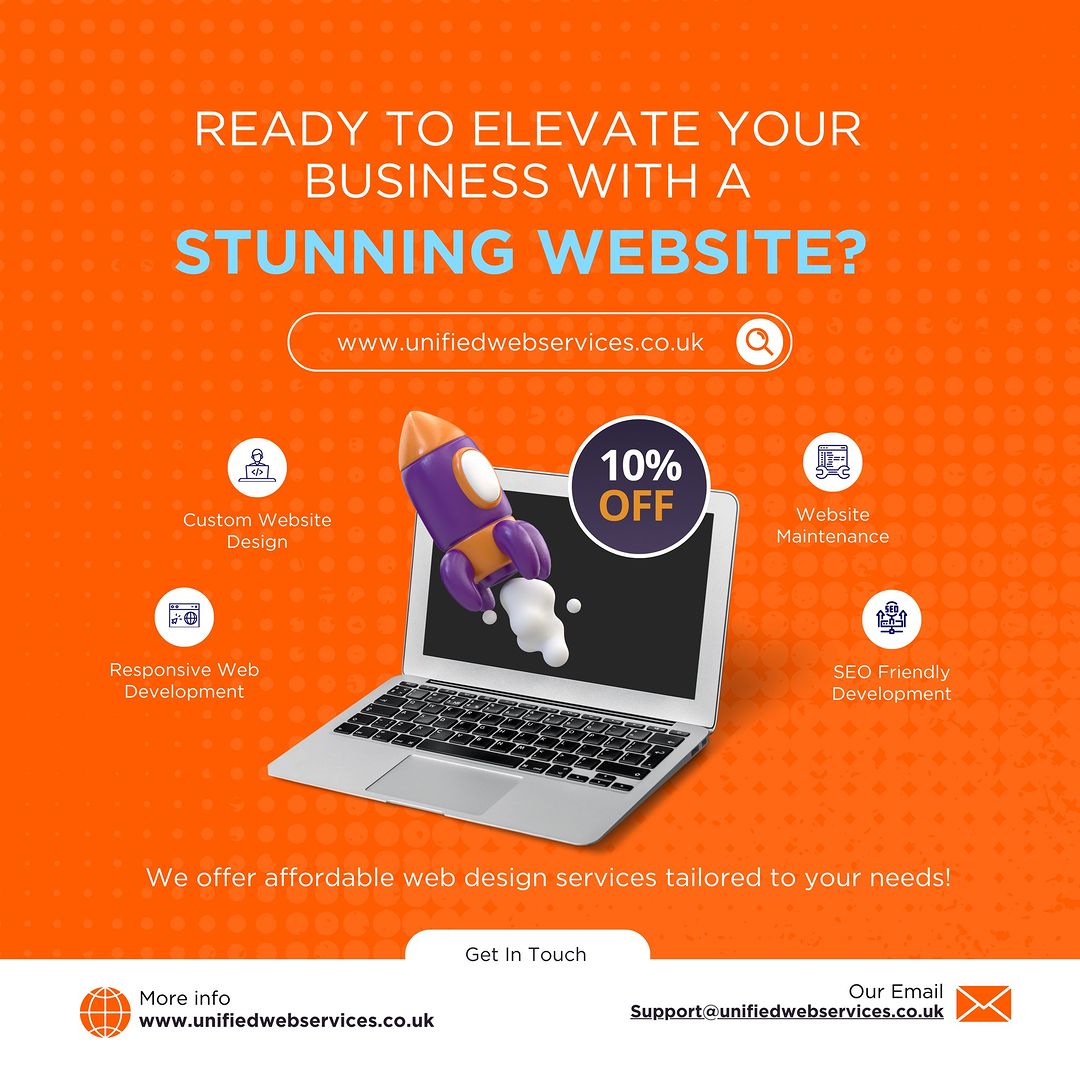 Transform your online presence with Unified Web Services' stunning web designs in London.