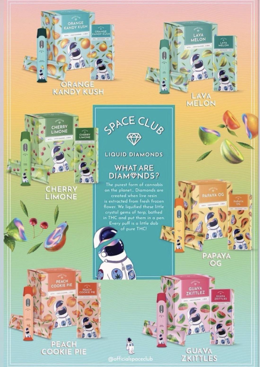 space club 2g liquid diamonds disposable