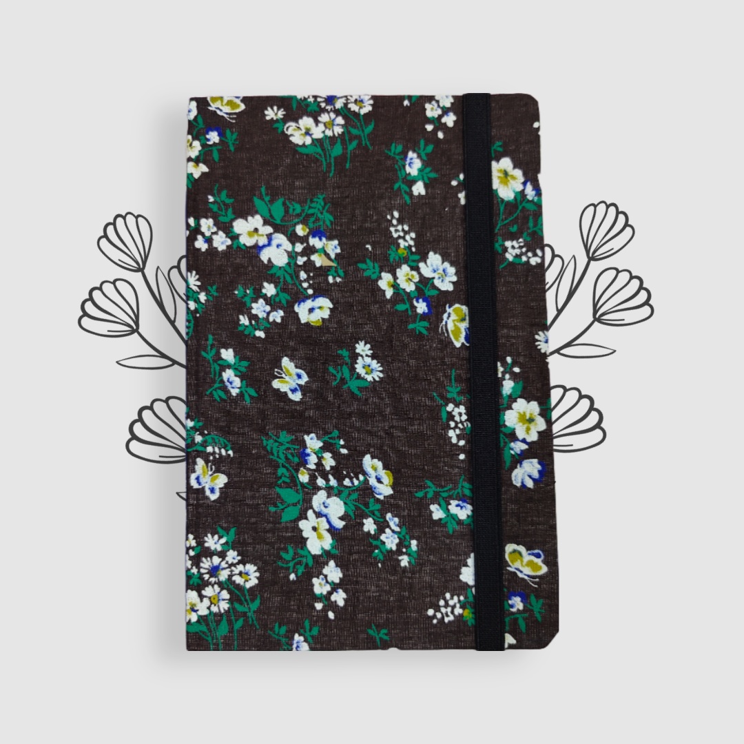 Brown Floral Diary