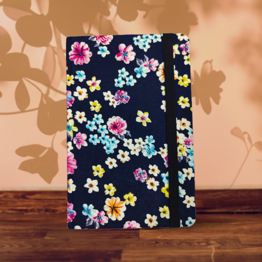 Royal blue floral diary