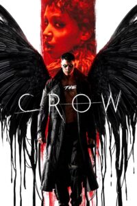 The Crow 2024 movie poster featuring the dark, iconic figure of Eric Draven in a dramatic, gothic backdrop. Watch The Crow (2024) movie online in HD on cineaura.in – your go-to platform for the latest movies and series.