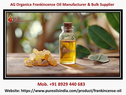 AG Organica Frankincense Oil Manufacturer And Wholesale Supplier