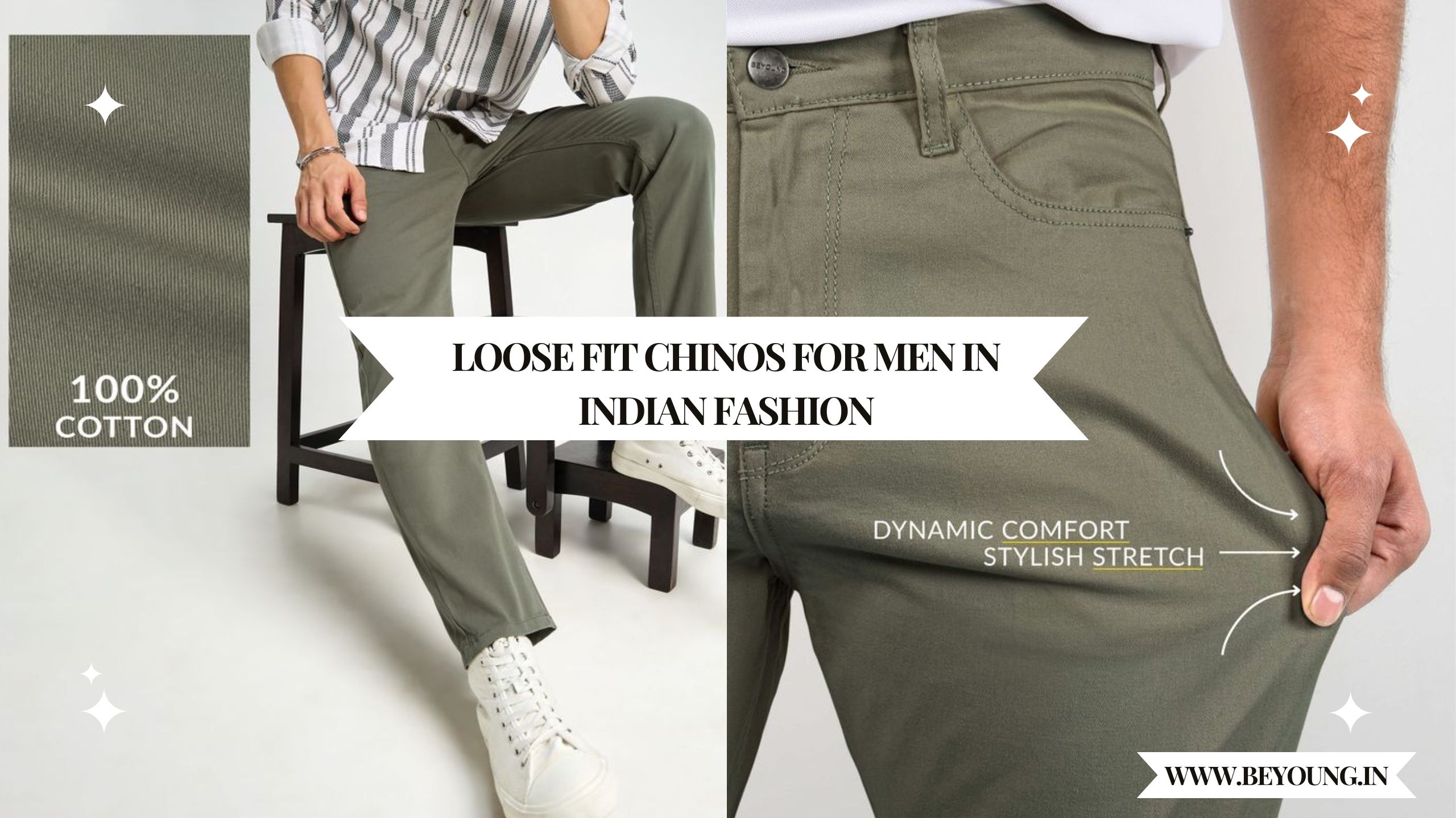 Beyoung Chino Pants for men