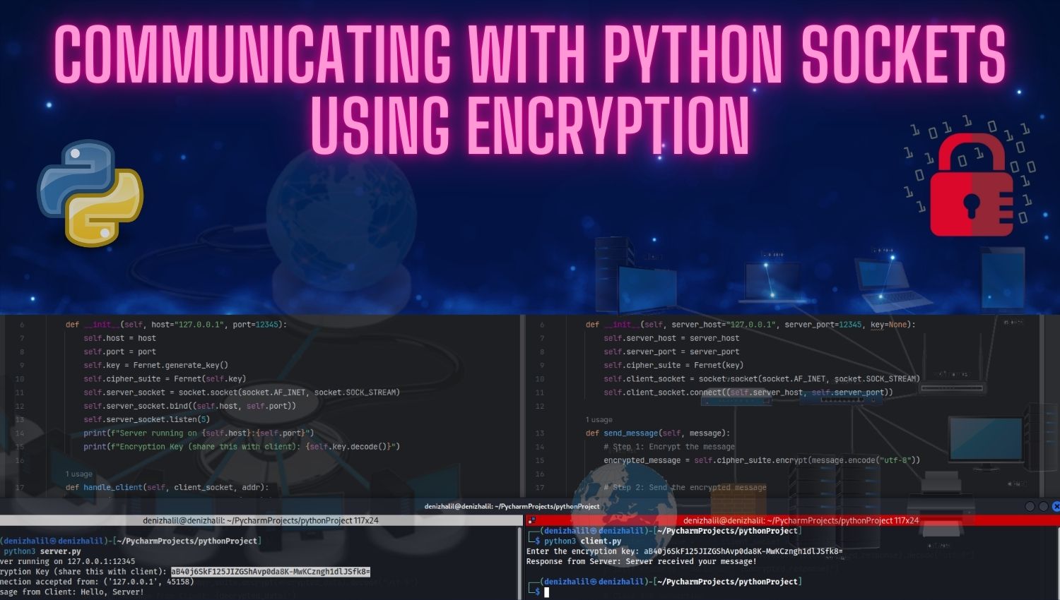 CommunIcatIng wIth Python Sockets UsIng EncryptIon