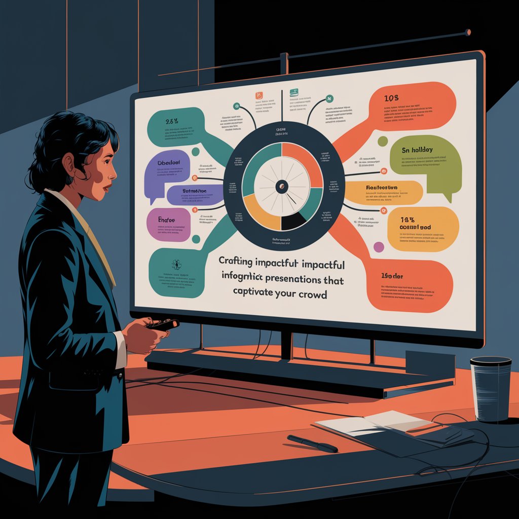 Graphic illustrating the benefits of using infographics in presentations.