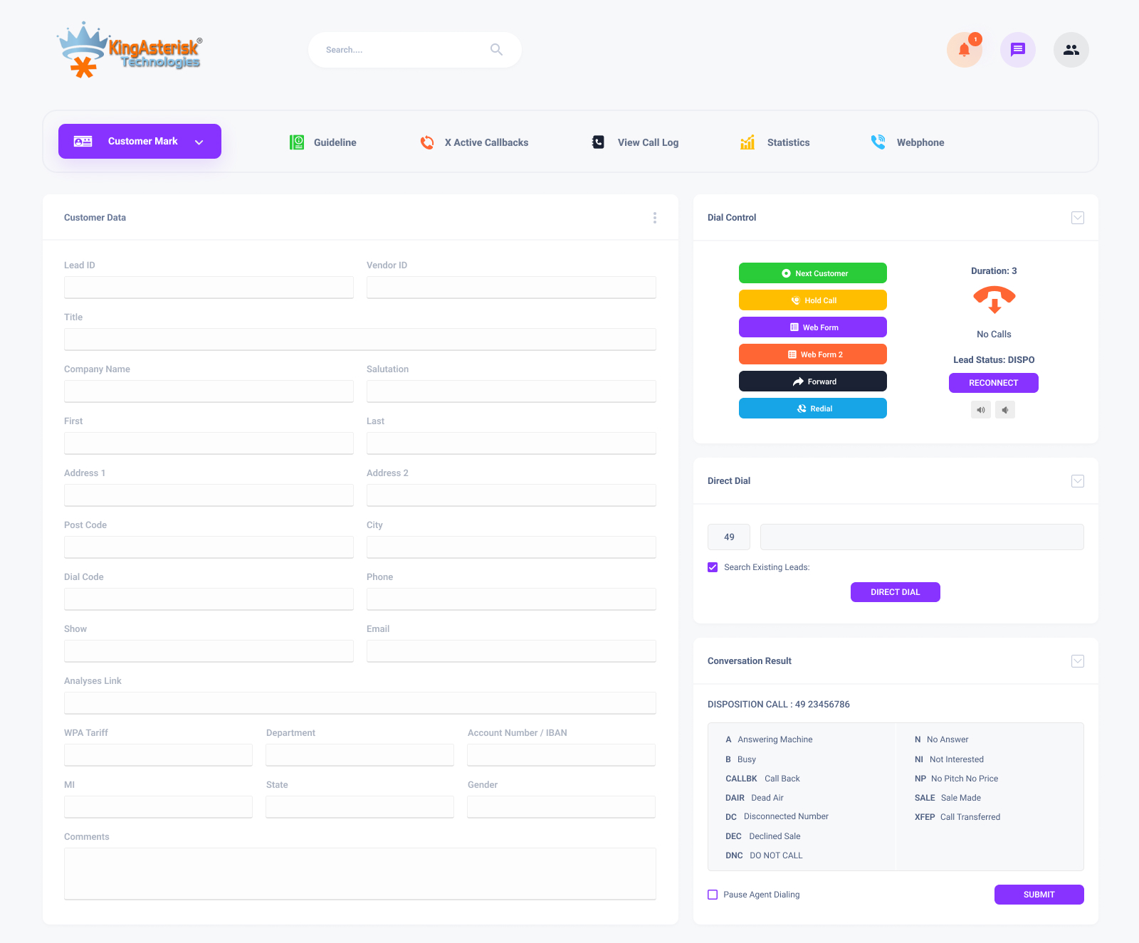 vicidial new theme Agent-Dashboard