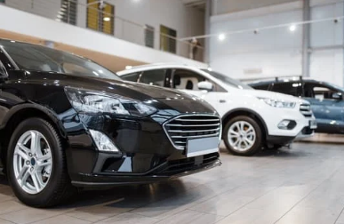 Cars in a car dealership in Oklahoma