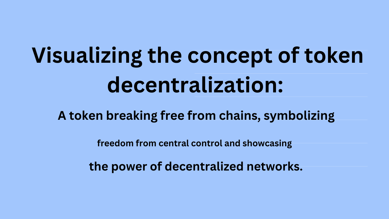 Visual representation of a token breaking free from chains, symbolizing decentralization and freedom from central control.