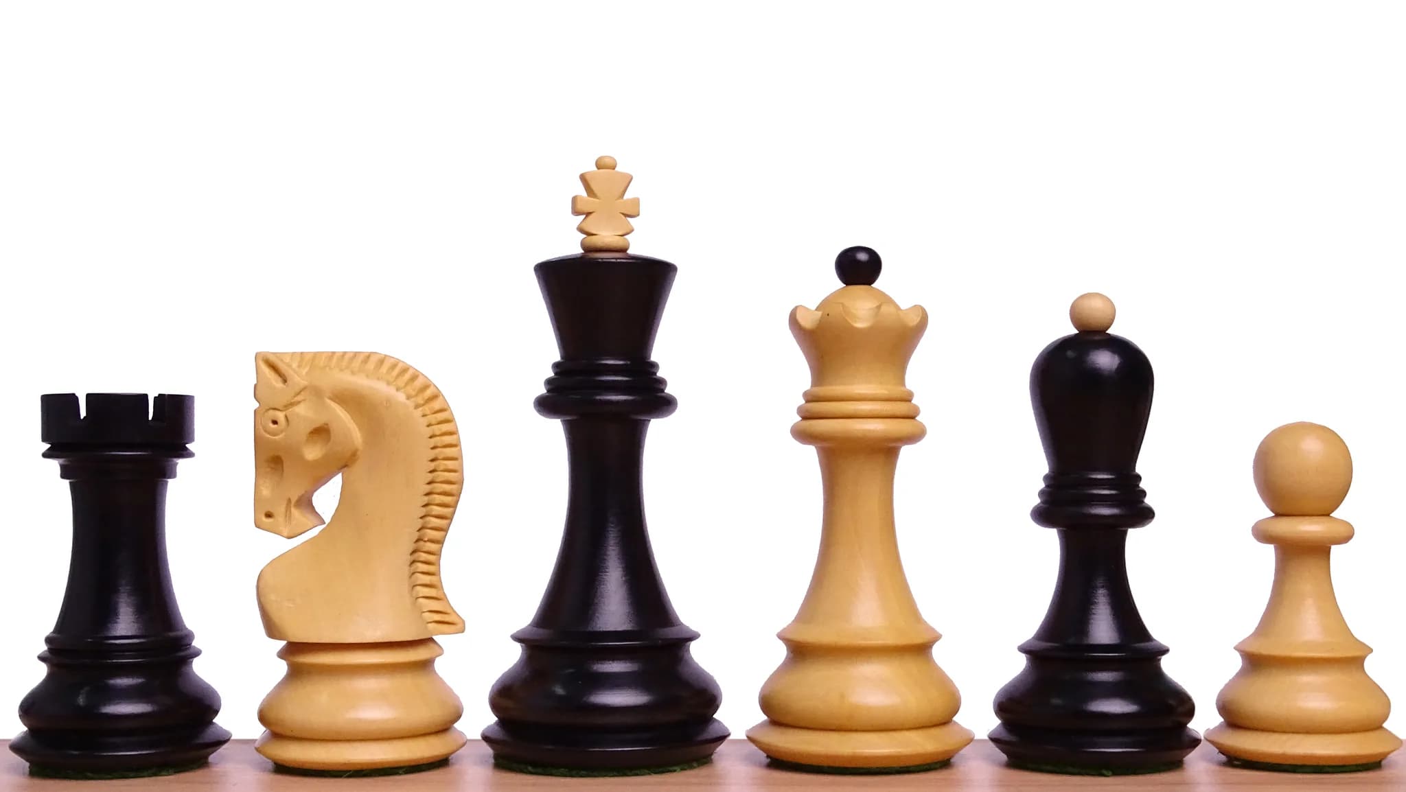 Russian Zagreb Chess Pieces in Ebonized Boxwood