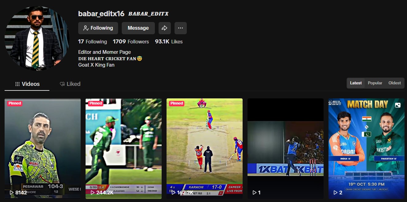 Cricket Fans, Follow @babar_editx16 for Epic Cricket Content!