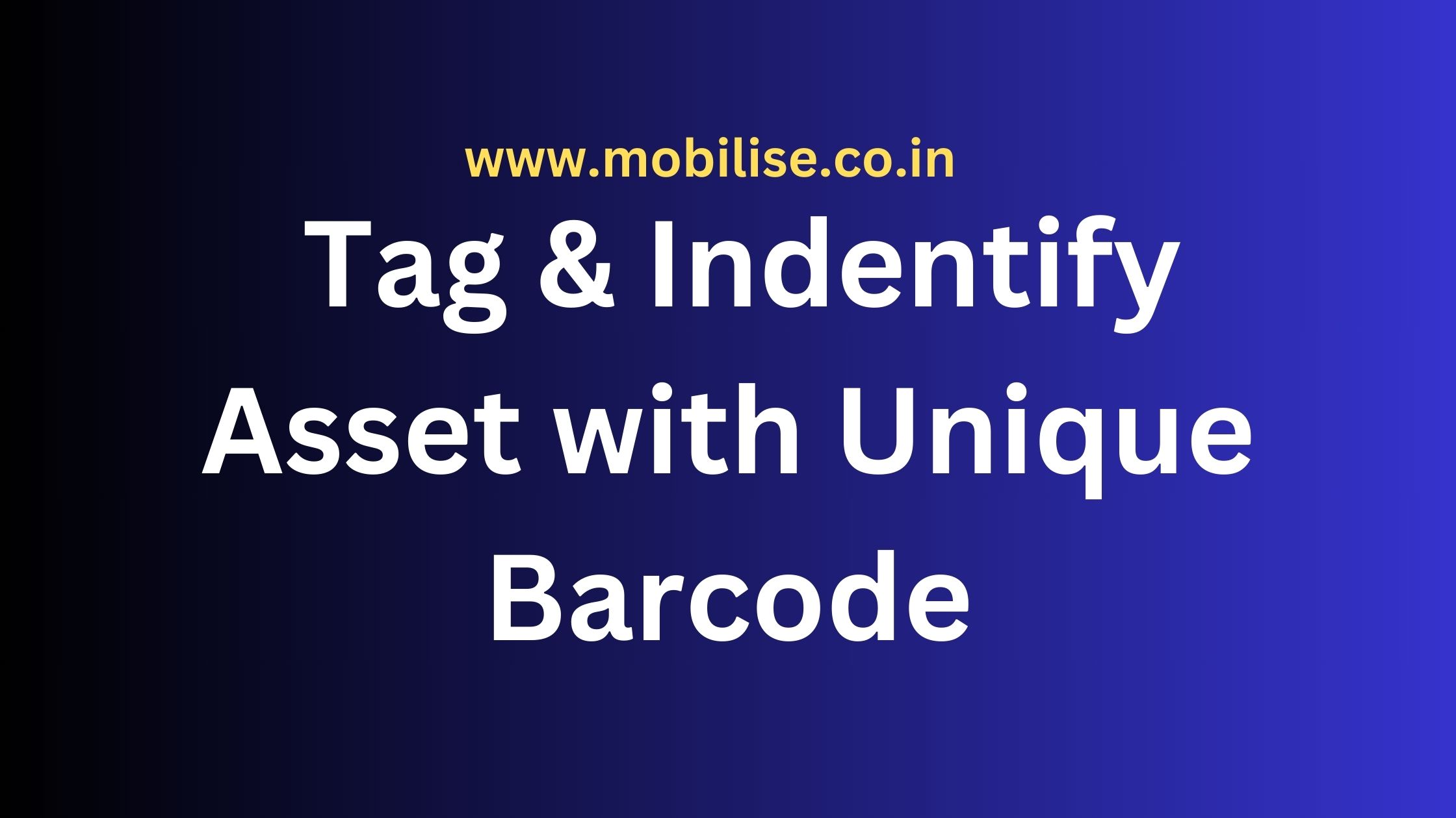 Asset Tagging Barcode in IFMS