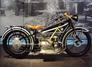 A vintage celebrity motorcycle