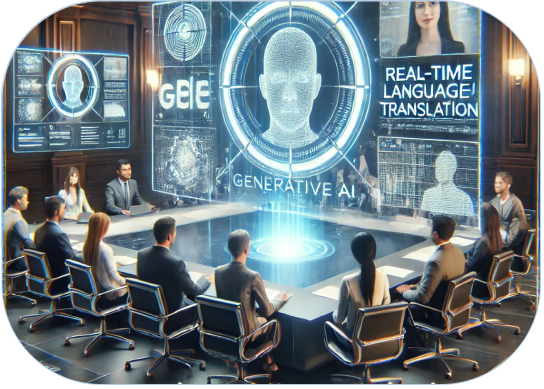 generative AI in video calling,AI video calling,real-time language translation,conference call