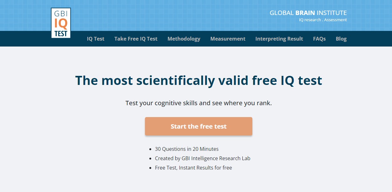 iq test free online