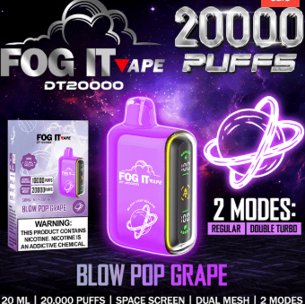 Fog It disposable vape in a sleek, compact design with vibrant packaging, offering a smooth and flavorful vaping experience.