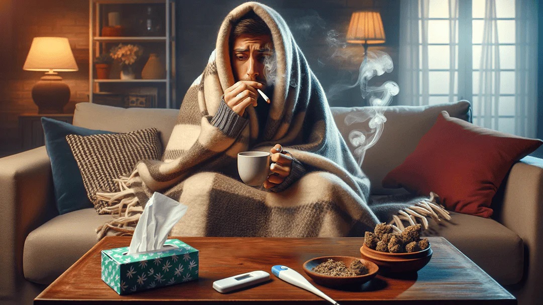 smoking weed with a cold or flu