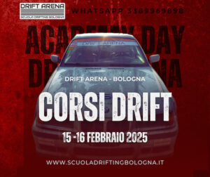 Corsi Drifting 15 e 16 Febbraio 2025, Drift Arena Bologna