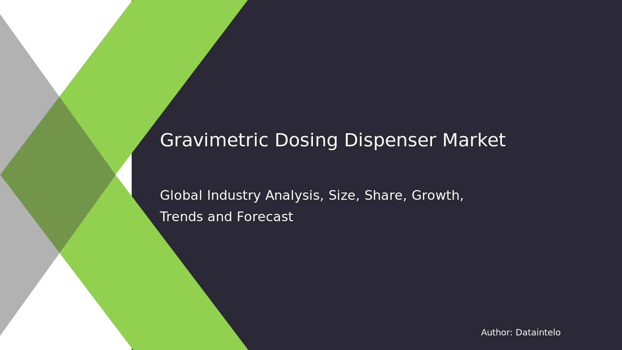 Gravimetric Dosing Dispenser Market