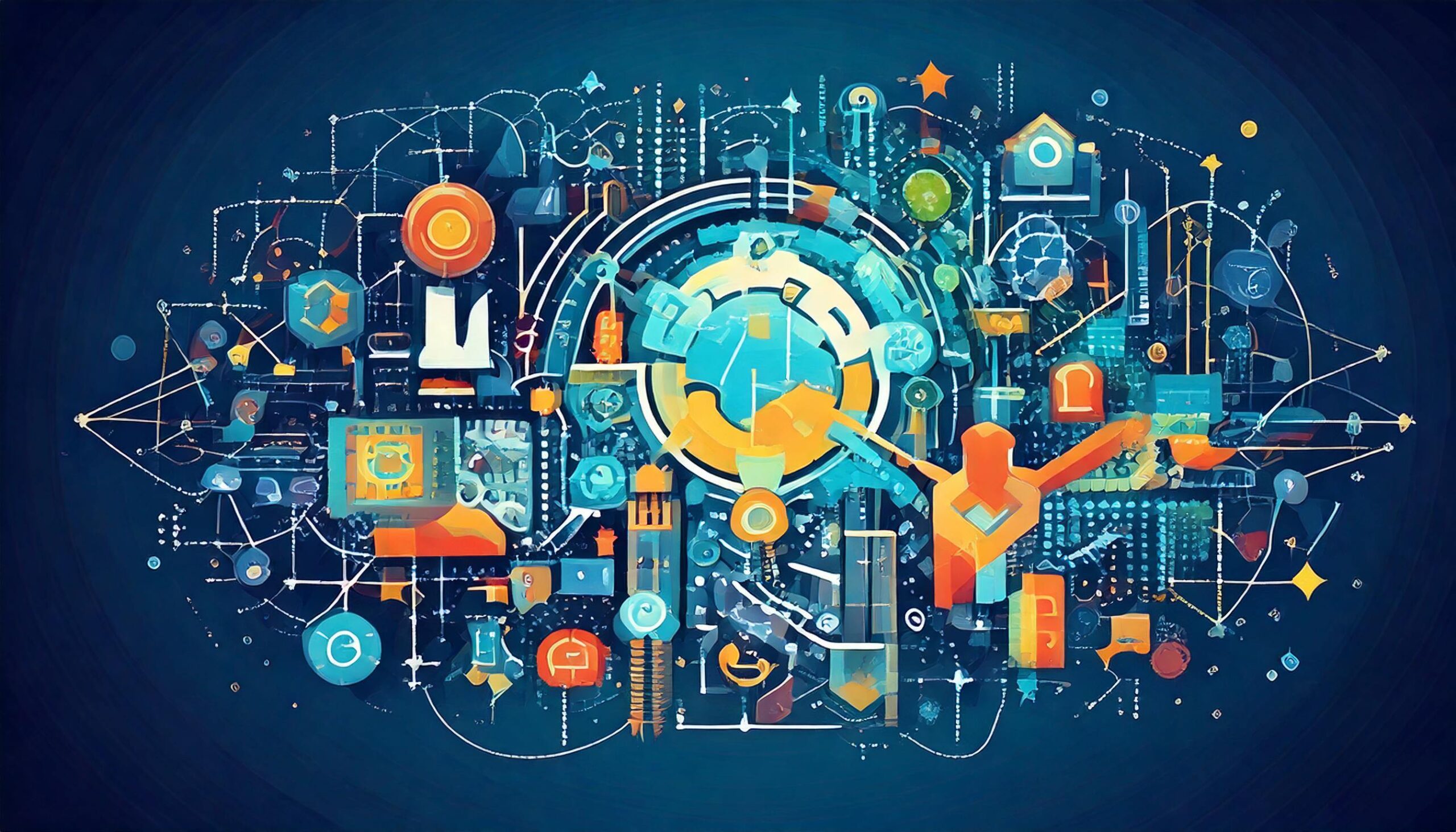 Interactive touch technology in education - geometric digital learning interface