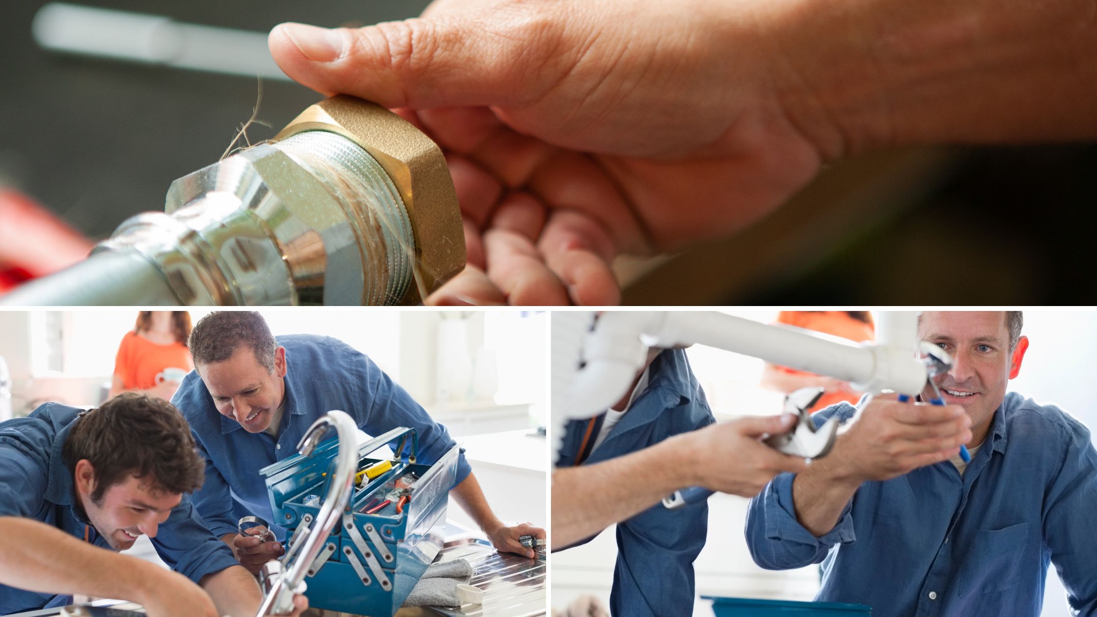 plumbers doing an installation