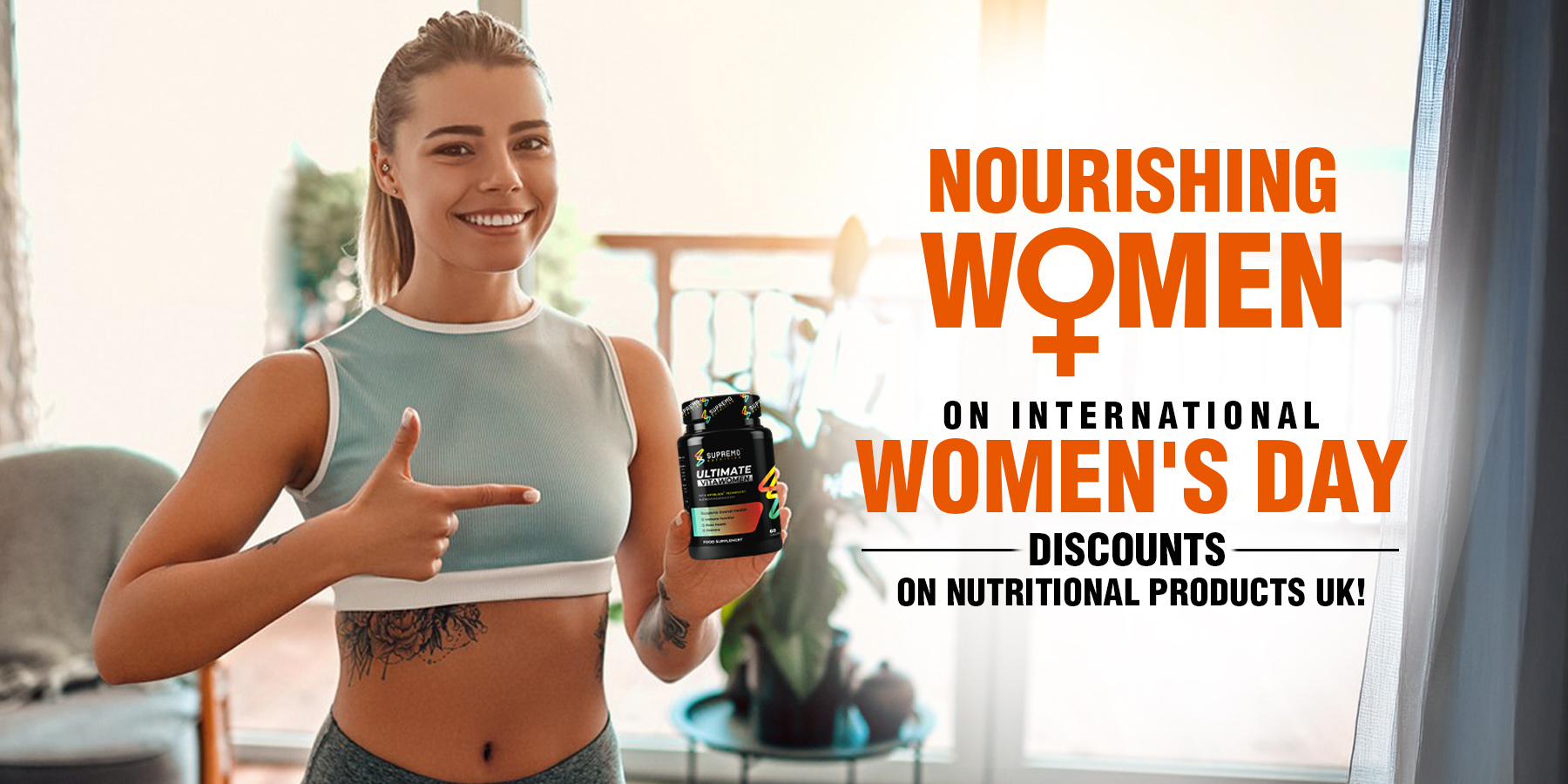 Women's Day with around 50% OFF on nutritional products UK
