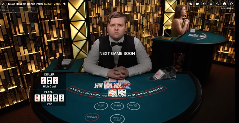 Texas Hold’em Bonus Poker Live Casino Game