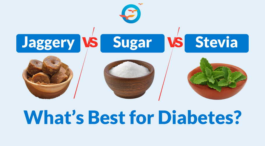 Jaggery vs sugar vs stevia for diabetes