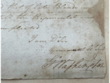 Historic Military Letter Signed by George Washington in 1780 will be Sold by Briggs Auction, Aug 23