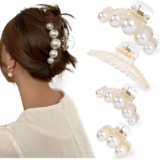 Paw Your Direction to Stylish: The Mehayi 4 computers Huge Pearl Hair Hook Clasps for Each Event