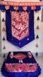Premium Paithani Backdrop and Chaurang Cover Combo