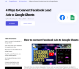 Facebook ads data to Google sheets – 2 Methods 2024