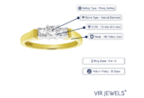 VIR JEWELS DIAMOND ENGAGEMENT RINGS IN YELLOW GOLD