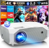 amazon.com 50% off YOWHICK 4K Projector with WiFi and Bluetooth