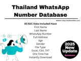 Bulk Email Data: High-quality Thai WhatsApp number database to help precision marketing