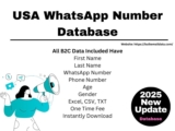 Bulk Email Data: Professionally provide USA WhatsApp Number Database to help precision marketing