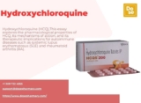 What Is The Long-Term Side Effect Of Hydroxychloroquine?