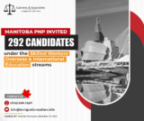 The Manitoba Provincial Nominee Program invited 292 candidates under the Skilled Workers Overseas and International Education streams.